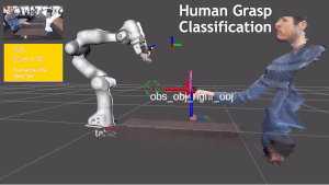 Human Grasp Classification for Reactive Human-to-Robot Handovers